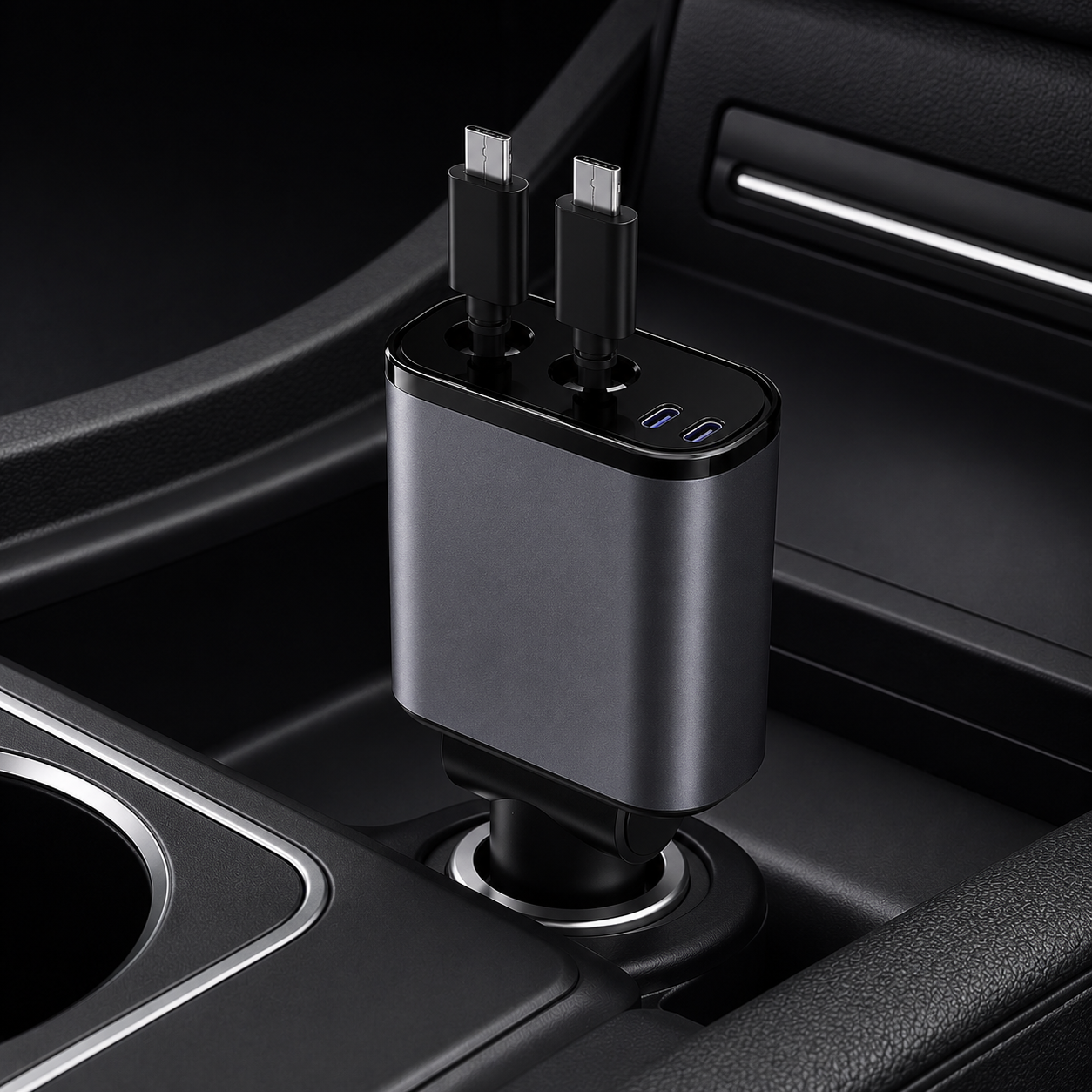 100W Dual USB-C Fast Car Charger